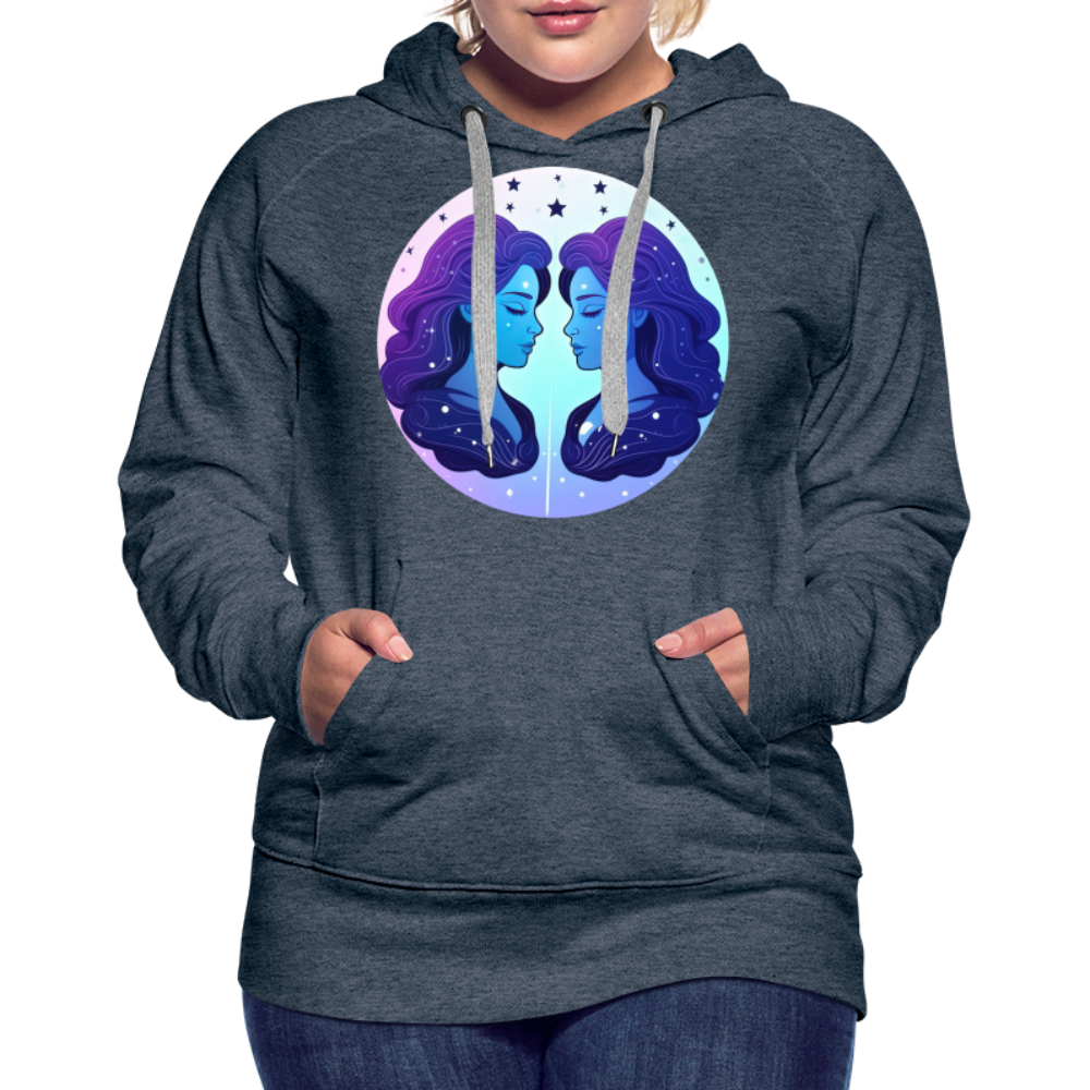 Women’s Magic Gemini Premium Hoodie - heather denim