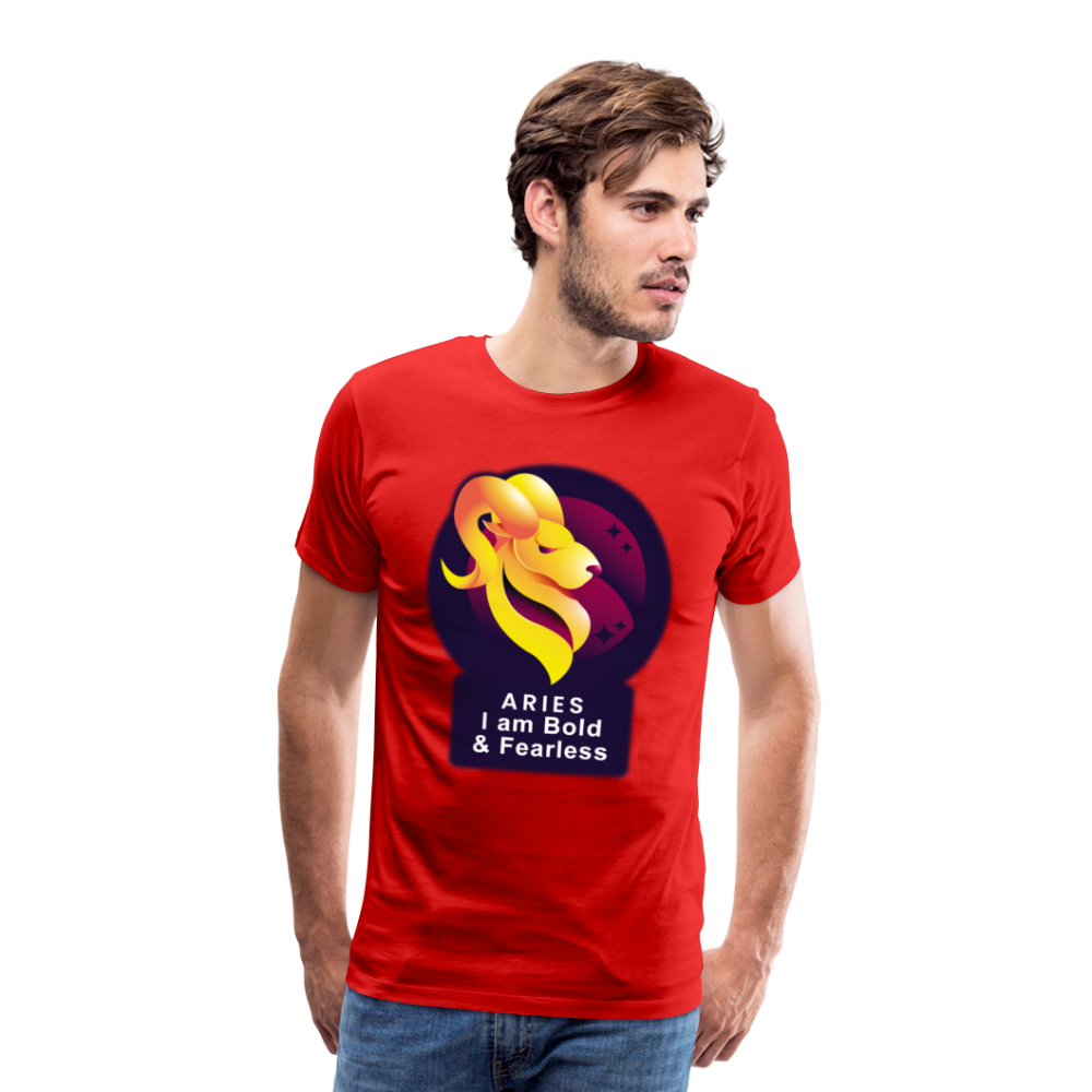 Men's Glow Aries Premium T-Shirt - red