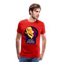 Thumbnail for Men's Glow Aries Premium T-Shirt - red