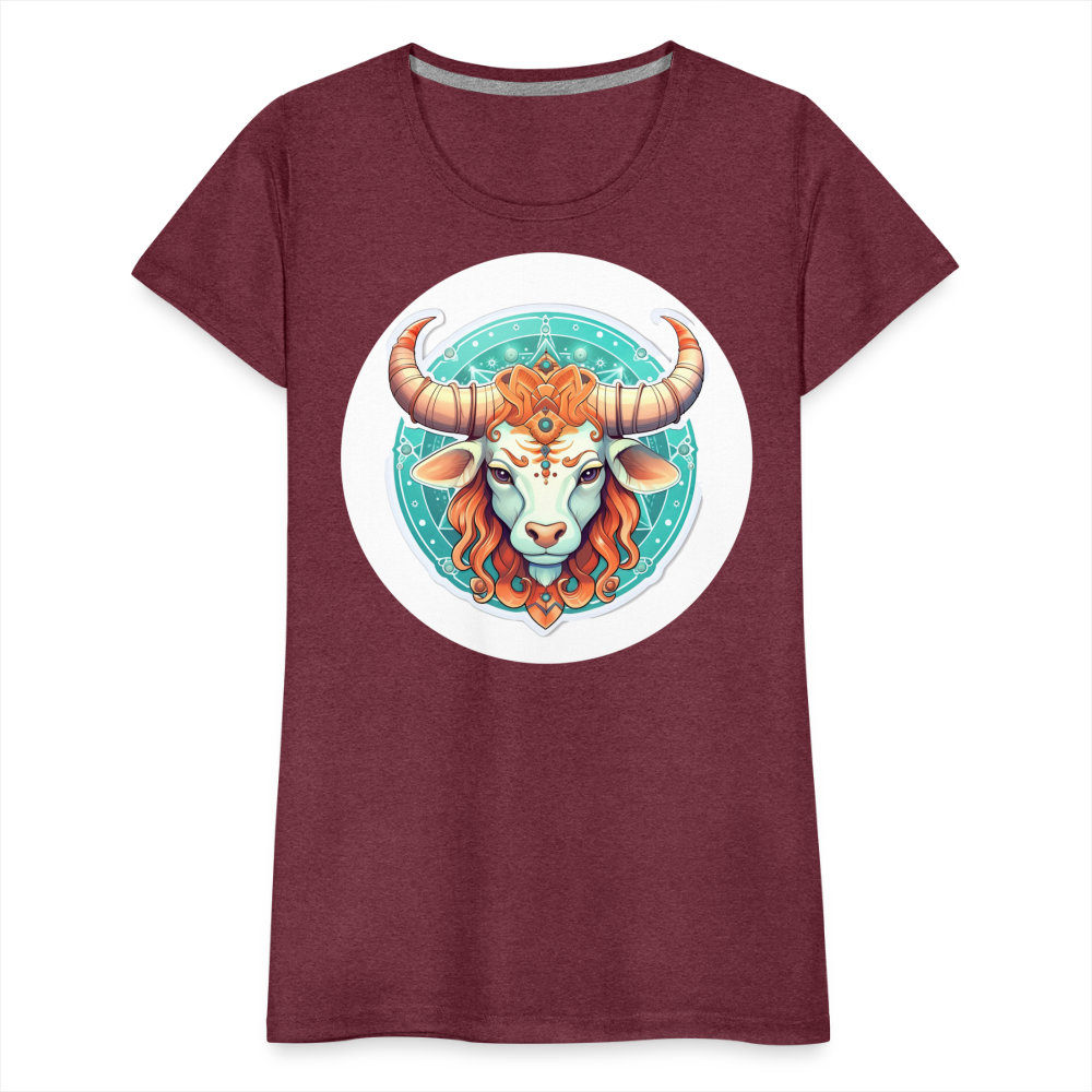 Women’s Symbol Taurus Premium T-Shirt - heather burgundy