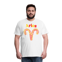 Thumbnail for Men's Power Words Aries Premium T-Shirt - white