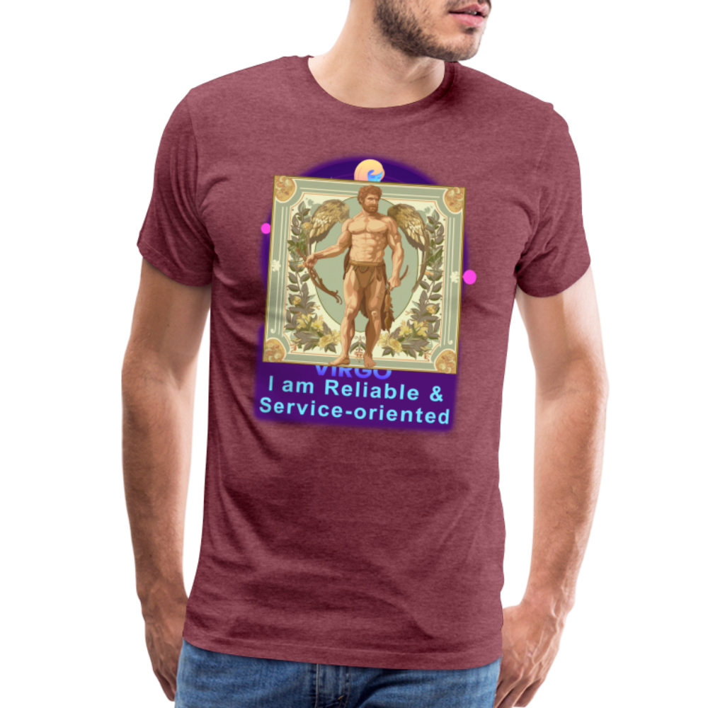 Men's Mythical Virgo Premium T-Shirt - heather burgundy