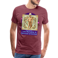 Thumbnail for Men's Mythical Virgo Premium T-Shirt - heather burgundy