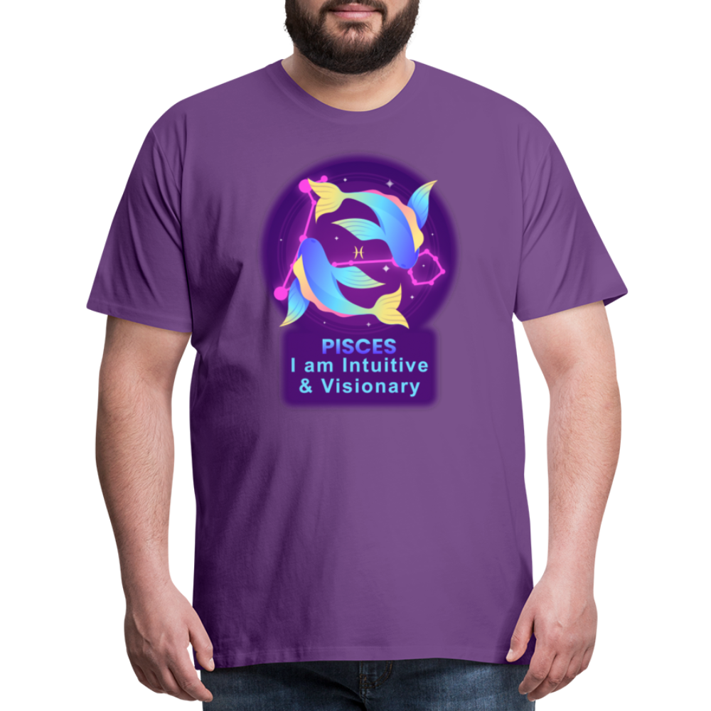 Men's Neon Pisces Premium T-Shirt - purple