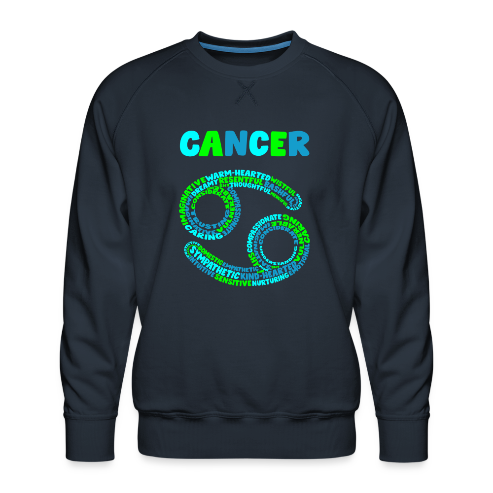 Men's Power Words Cancer Premium Sweatshirt - navy