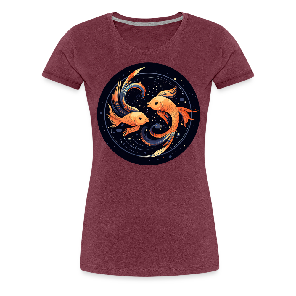 Women’s Mystic Pisces Premium T-Shirt - heather burgundy