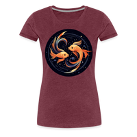 Thumbnail for Women’s Mystic Pisces Premium T-Shirt - heather burgundy