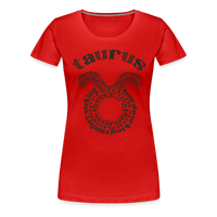 Thumbnail for Women's Power Words Taurus Premium T-Shirt - red