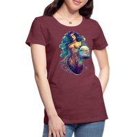 Thumbnail for Women’s Mythical Aquarius Premium T-Shirt - heather burgundy