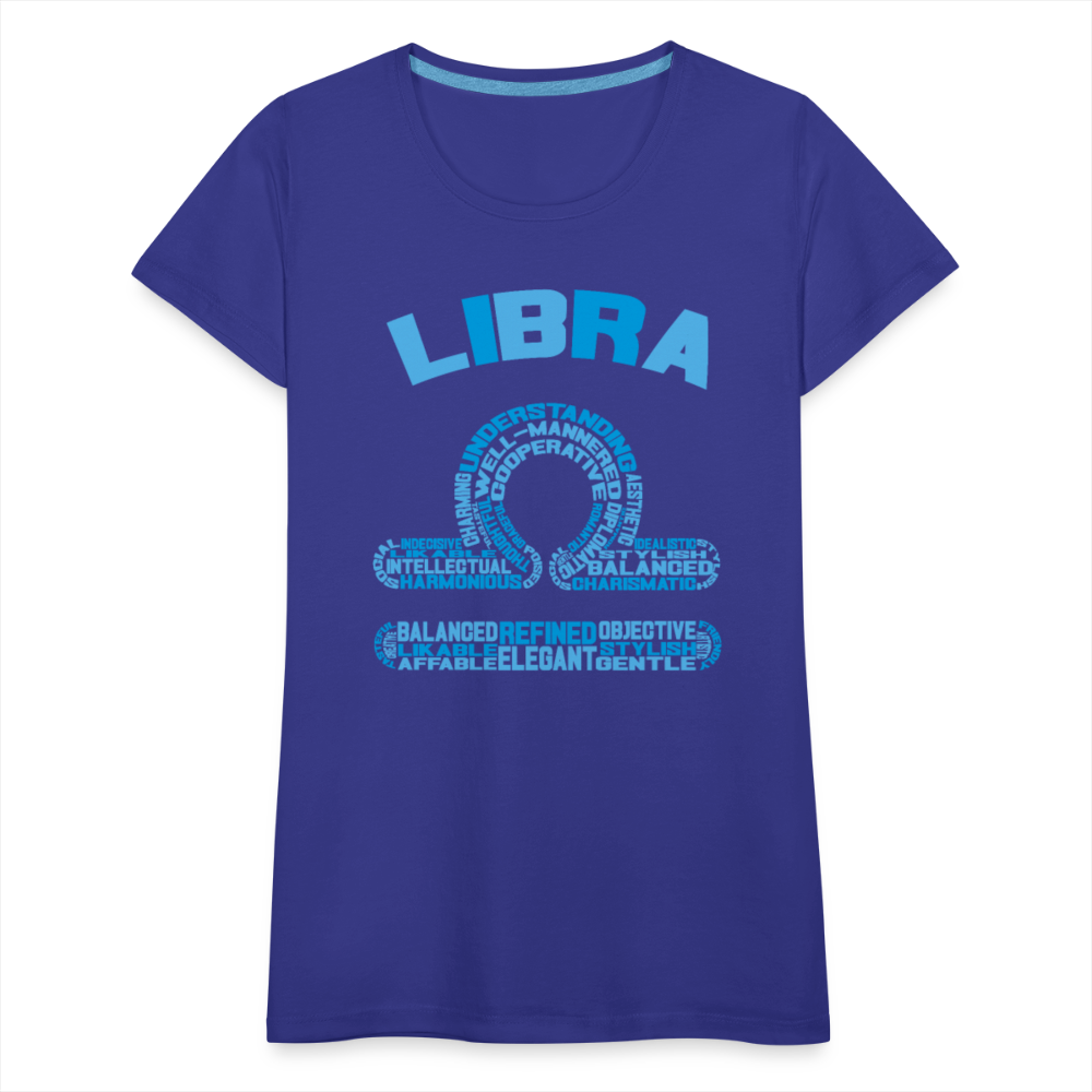 Women's Power Words Libra Premium T-Shirt - royal blue