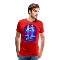 Thumbnail for Men's Neon Gemini Premium T-Shirt - red