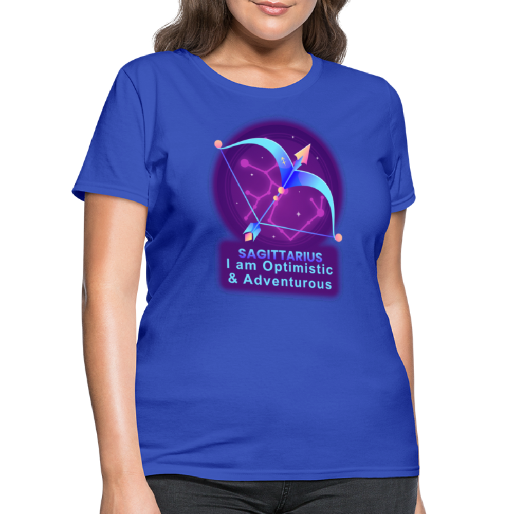 Women's Neon Sagittarius T-Shirt - royal blue