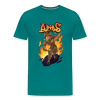 Thumbnail for Men's Fiery Aries Premium T-Shirt - teal