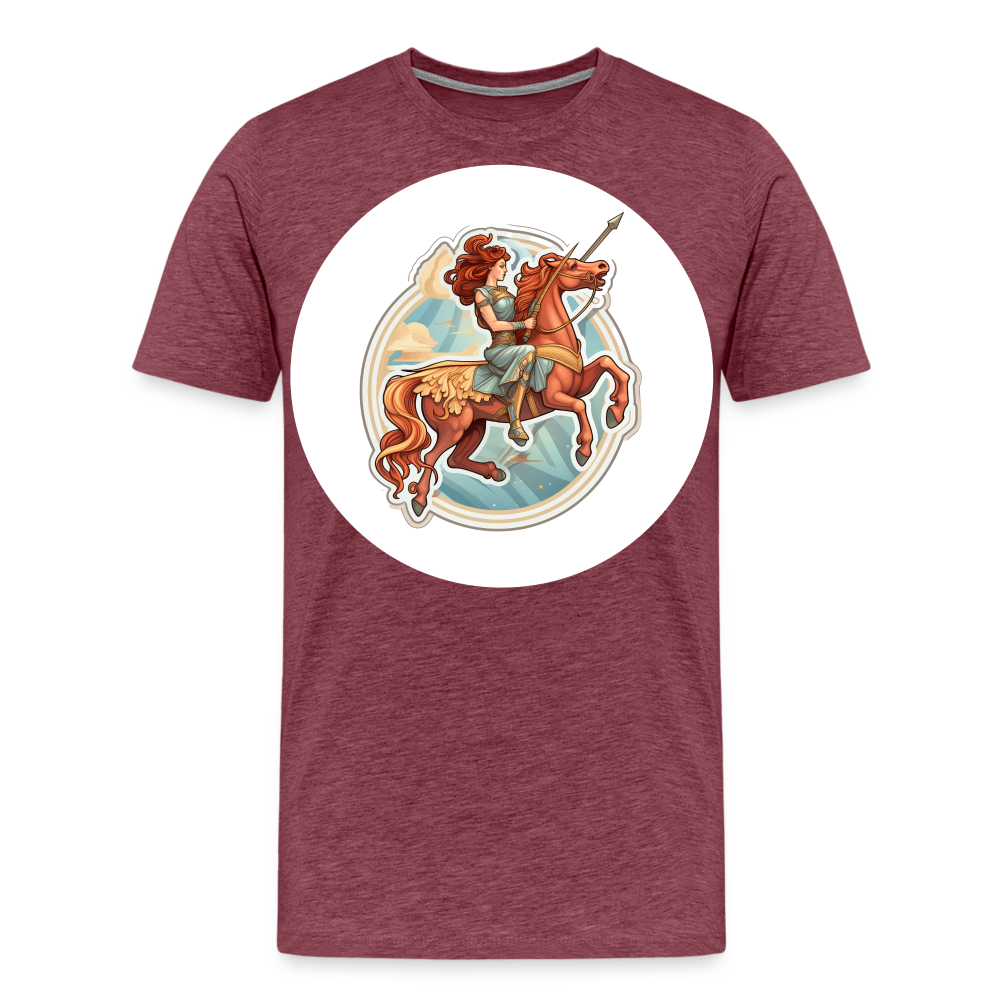 Men's Symbol Sagittarius Premium T-Shirt - heather burgundy