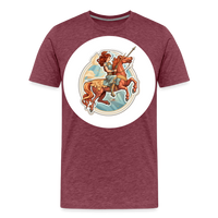 Thumbnail for Men's Symbol Sagittarius Premium T-Shirt - heather burgundy