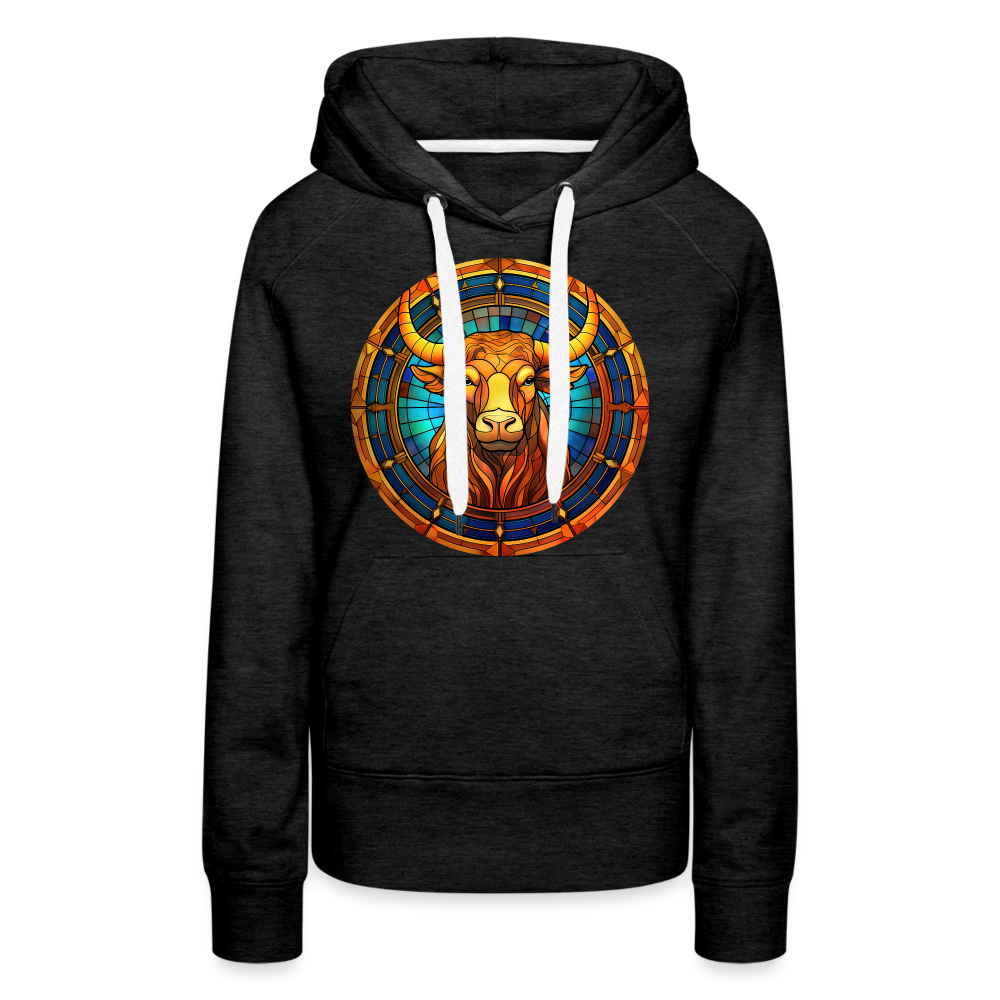 Women’s Mosaic Taurus Premium Hoodie - charcoal grey