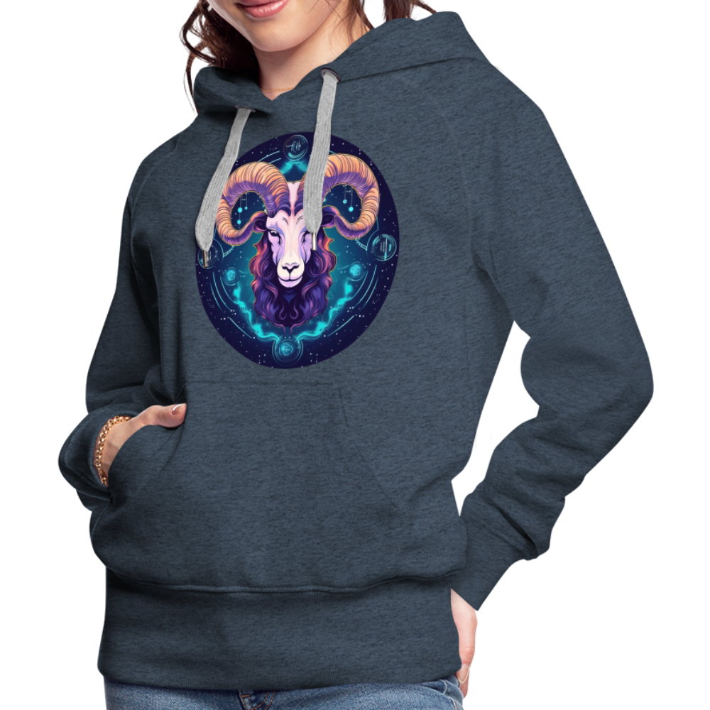 Women’s Magic Capricorn Premium Hoodie - heather denim