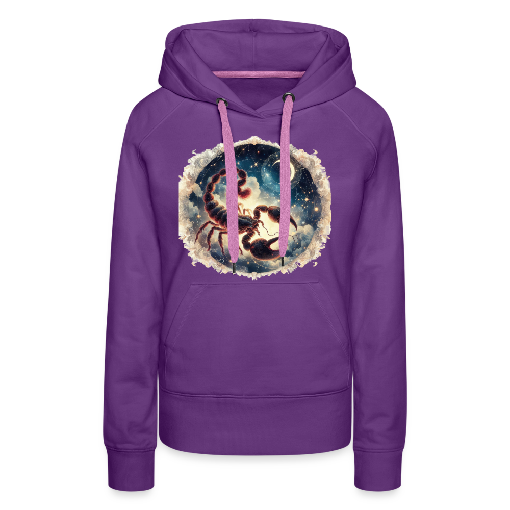 Women’s Mythical Scorpio Premium Hoodie - purple 