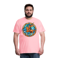 Thumbnail for Men's Mosaic Sagittarius Premium T-Shirt - pink