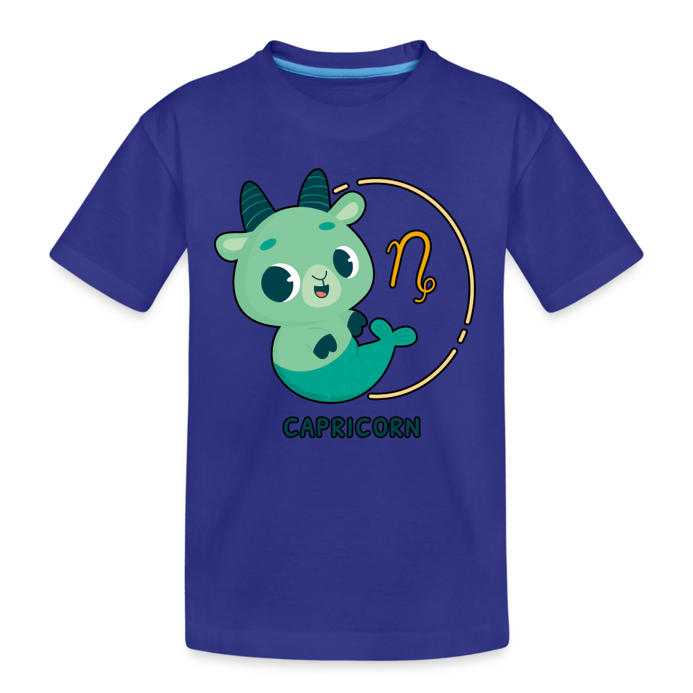 Kid’s Cartoony Capricorn Premium Organic T-Shirt - royal blue