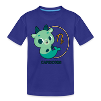 Thumbnail for Kid’s Cartoony Capricorn Premium Organic T-Shirt - royal blue