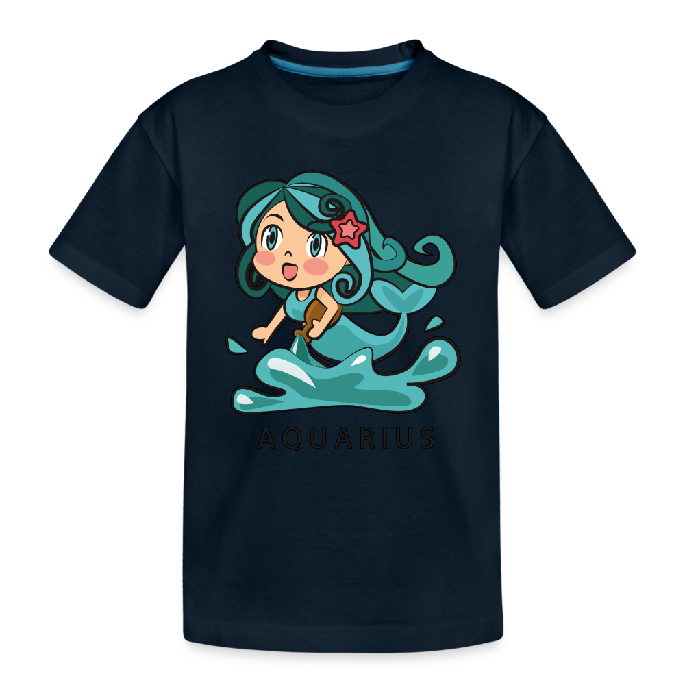 Kid’s Sweet Astro Aquarius Premium Organic T-Shirt - deep navy