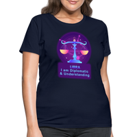 Thumbnail for Women's Neon Libra T-Shirt - navy