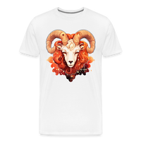 Thumbnail for Men's Symbol Aries Premium T-Shirt - white