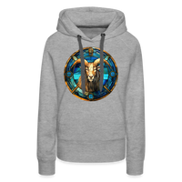 Thumbnail for Women’s Mosaic Capricorn Premium Hoodie - heather grey