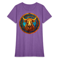 Thumbnail for Women's Mosaic Taurus T-Shirt - purple heather