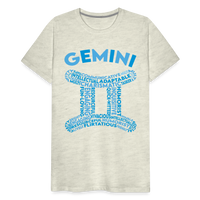 Thumbnail for Men's Power Words Gemini Premium T-Shirt - heather oatmeal