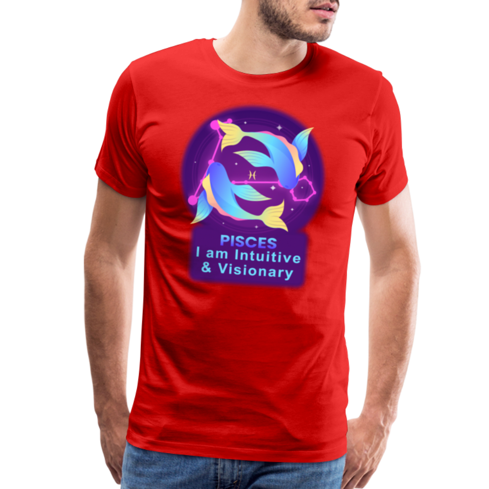 Men's Neon Pisces Premium T-Shirt - red