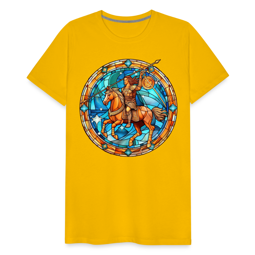 Men's Mosaic Sagittarius Premium T-Shirt - sun yellow