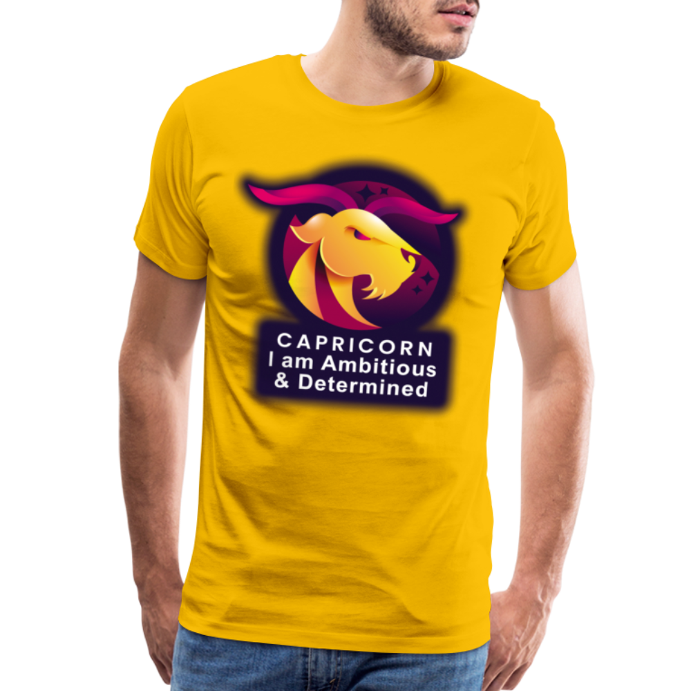 Men's Glow Capricorn Premium T-Shirt - sun yellow