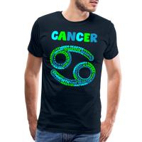 Thumbnail for Men's Power Words Cancer Premium T-Shirt - deep navy