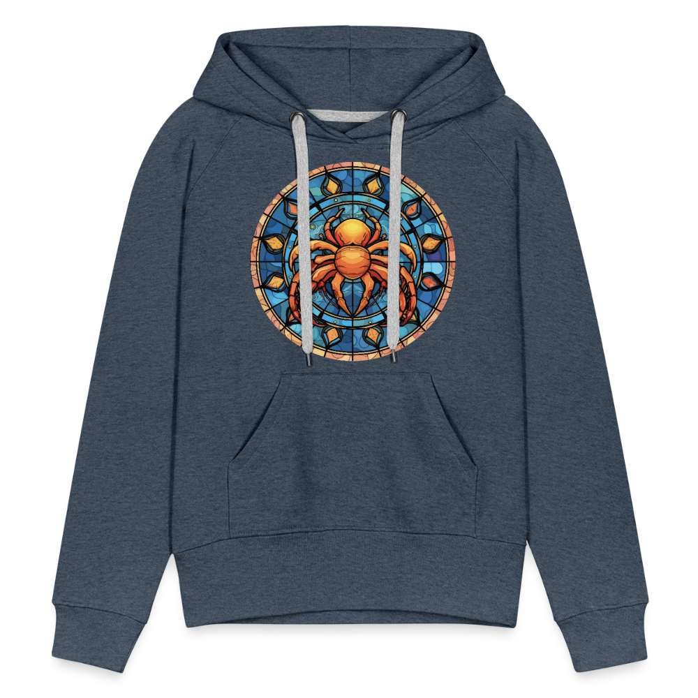 Women’s Mosaic Cancer Premium Hoodie - heather denim