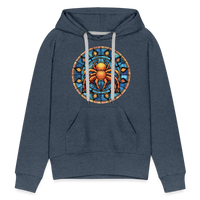 Thumbnail for Women’s Mosaic Cancer Premium Hoodie - heather denim