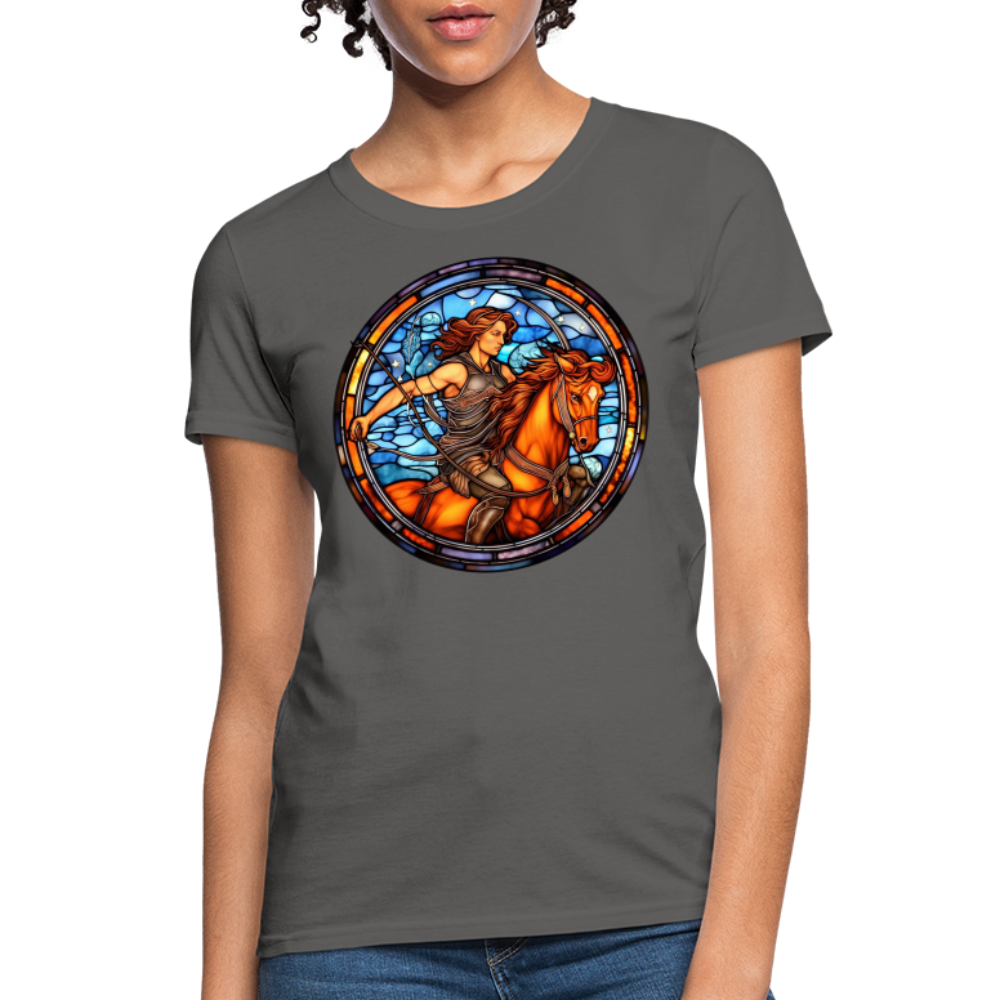 Women's Mosaic Sagittarius T-Shirt - charcoal