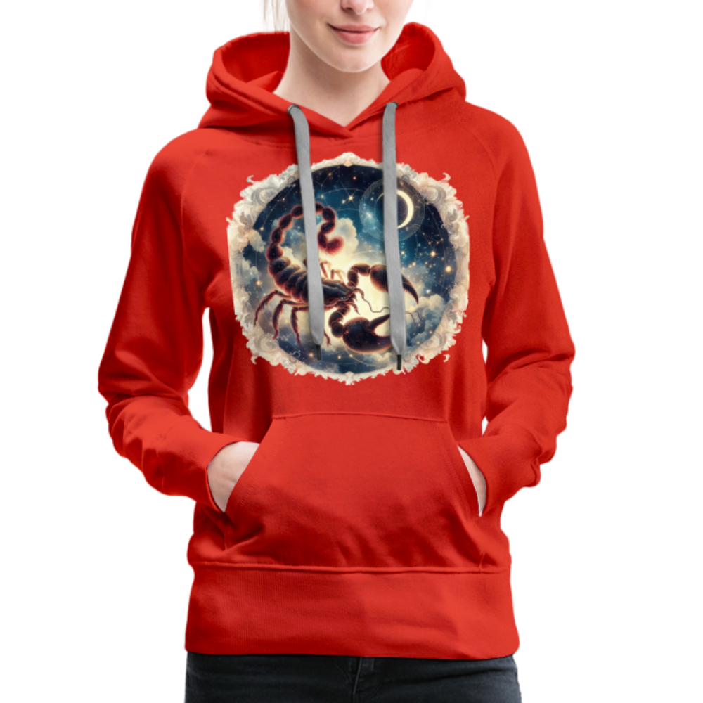 Women’s Mythical Scorpio Premium Hoodie - red