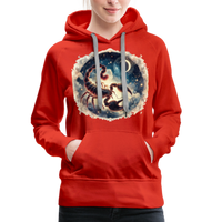 Thumbnail for Women’s Mythical Scorpio Premium Hoodie - red