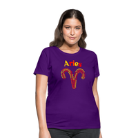 Thumbnail for Women's Power Words Aries T-Shirt - purple