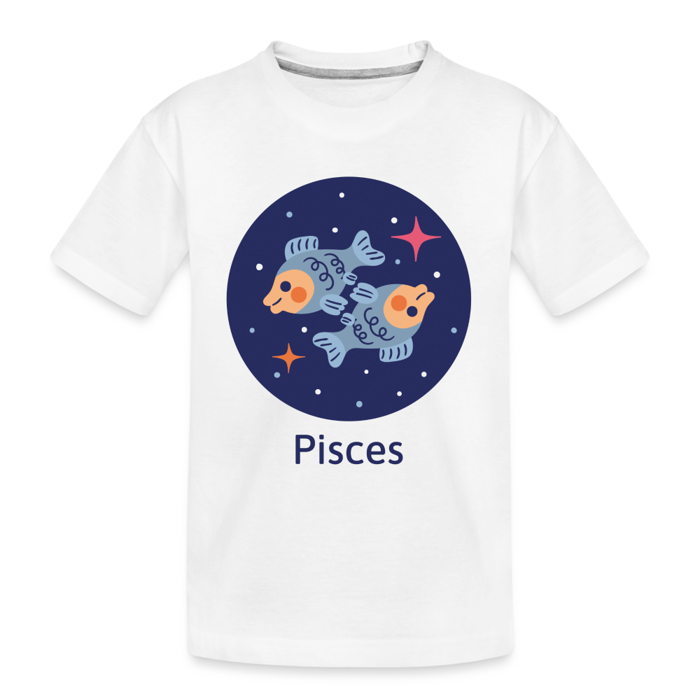 Kid’s Bluey Pisces Premium Organic T-Shirt - white