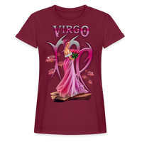 Thumbnail for Women's Astral Virgo Relaxed Fit T-Shirt - burgundy