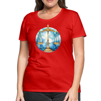 Thumbnail for Women’sMythical Libra Premium T-Shirt - red