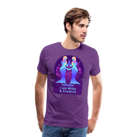 Thumbnail for Men's Neon Gemini Premium T-Shirt - purple