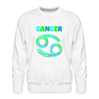 Thumbnail for Men's Power Words Cancer Premium Sweatshirt - white