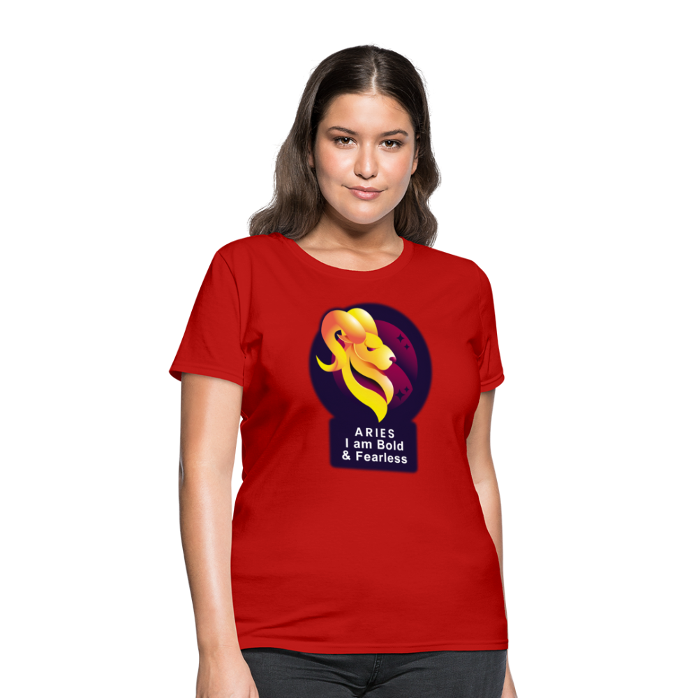 Women's Glow Aries T-Shirt - red