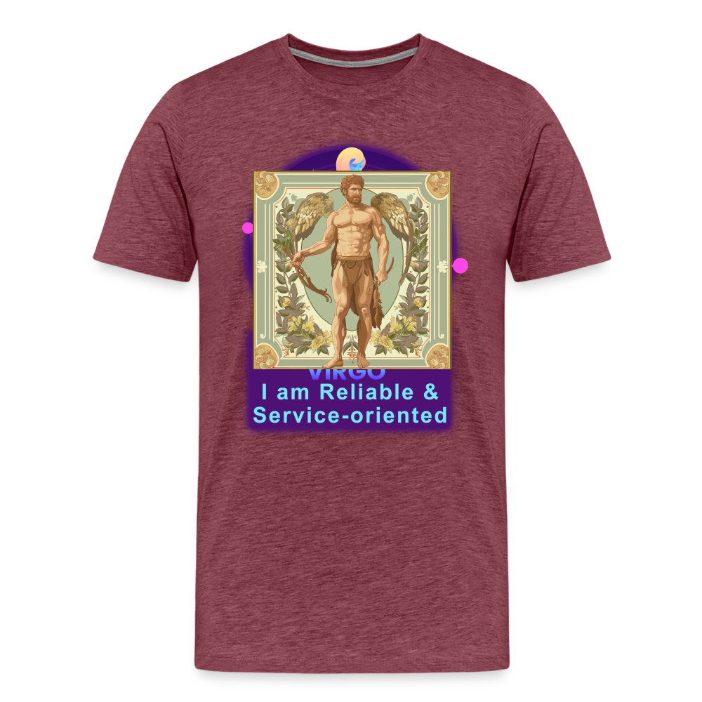 Men's Mythical Virgo Premium T-Shirt - heather burgundy