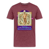 Thumbnail for Men's Mythical Virgo Premium T-Shirt - heather burgundy