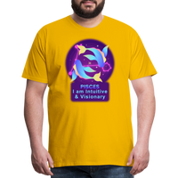 Thumbnail for Men's Neon Pisces Premium T-Shirt - sun yellow